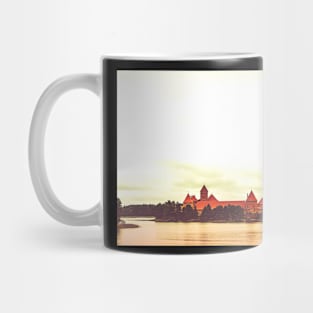 Yellow air balloon over red Castle Mug